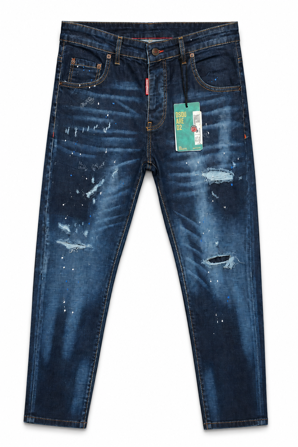 Dsquared2 Short Croton Slim Bottom Distressed Jeans