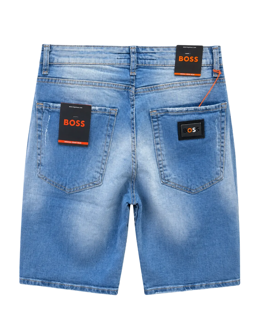 BOSS Light Blue Denim Bermude