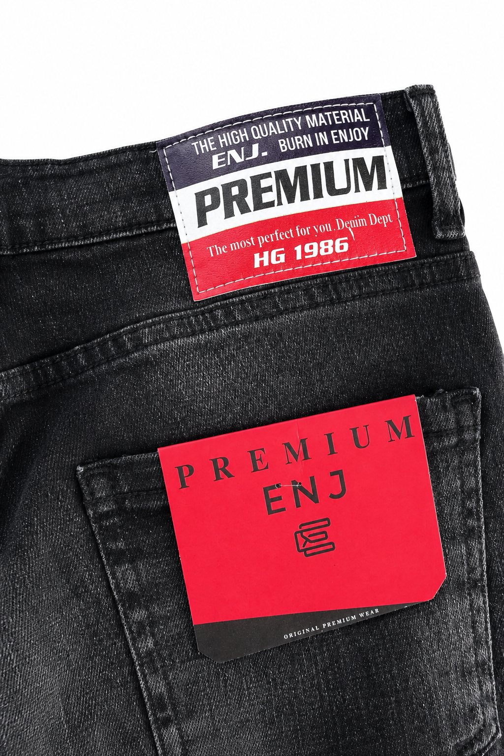 ENJ Premium Black Washed Jeans