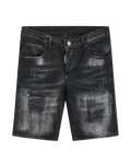 DSQ Yellow Patch Black Denim Bermude